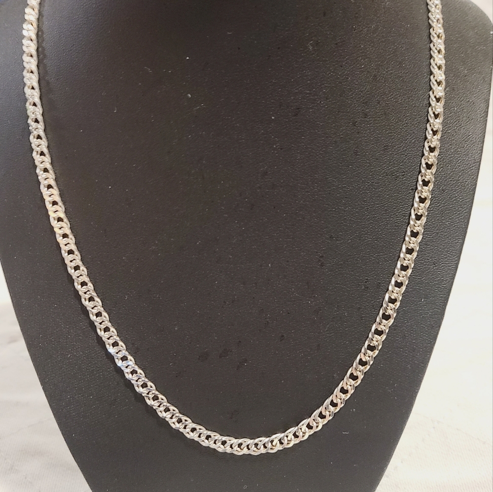 Solid Sterling Silver Chain Necklace - image 3